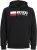Jack & Jones CORP LOGO PLAY 4 Print Hoodie Black - Tröjor & hoodies - Stora hoodies & tröjor - 2XL-14XL