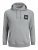 Jack & Jones JJLOCK SWEAT HOOD Grey - Tröjor & hoodies - Stora hoodies & tröjor - 2XL-14XL