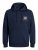 Jack & Jones JJLOCK SWEAT HOOD Navy - Tröjor & hoodies - Stora hoodies & tröjor - 2XL-14XL