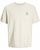 Jack & Jones Jackie Crew Neck T-Shirt Moonbeam - T-shirts - Stora T-shirts - 2XL-14XL