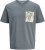 Jack & Jones Split Pocket Print T-Shirt Grey - T-shirts - Stora T-shirts - 2XL-14XL