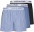 Jack & Jones TOKYO Woven Coronet Blue - Blue Stripes Boxers 3-Pack Black - Underkläder & badkläder - Stora underkläder för män