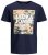 Jack & Jones JJPETE SHAPE Camo Print T-Shirt Navy - T-shirts - Stora T-shirts - 2XL-14XL