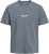 Jack & Jones Lington Back And Front Print Crew Neck T-Shirt Grey - T-shirts - Stora T-shirts - 2XL-14XL