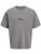 Jack & Jones Summer Sago Print Crew Neck T-Shirt Gray Flannel - T-shirts - Stora T-shirts - 2XL-14XL