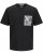 Jack & Jones Tavira Aop Pocket Crew Neck T-Shirt Black - T-shirts - Stora T-shirts - 2XL-14XL