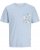 Jack & Jones Tavira Aop Pocket Crew Neck T-Shirt Skyway - T-shirts - Stora T-shirts - 2XL-14XL