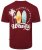 Kam Jeans 5709 Summer Adventure Print Tee Burgundy - T-shirts - Stora T-shirts - 2XL-14XL