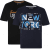 Kam Jeans 5736 NY Print T-Shirts 2-Pack - T-shirts - Stora T-shirts - 2XL-14XL