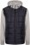 Kam Jeans KV135 Quilted Zip Thru Hoody with Padded Body & Jersey Sleeves Navy TALL SIZES - HERRKLÄDER MT-6XLT - Kläder för långa män