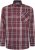 Kam Jeans P038 LS Premium Cotton Check Shirt Wine - Skjortor - Stora skjortor - 2XL-8XL