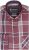Kam Jeans P038 LS Premium Cotton Check Shirt Wine - Skjortor - Stora skjortor - 2XL-8XL