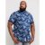 D555 Reuben Hawaii Shirt Navy - Skjortor - Stora skjortor - 2XL-8XL