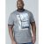 D555 Howie Fine Stripe T-shirt Grey - T-shirts - Stora T-shirts - 2XL-14XL