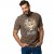 JP1880 T-Shirt Skull Print Guns N Roses Khaki - T-shirts - Stora T-shirts - 2XL-14XL