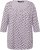 Ulla Popken Polka Dot 3/4 Sleeve Square Neck A-Line Tee Light Blue-Grey - Tryckta T-shirts för dam i stora storlekar - 