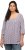 Ulla Popken Polka Dot 3/4 Sleeve Square Neck A-Line Tee Light Blue-Grey - Tryckta T-shirts för dam i stora storlekar - 