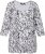 Ulla Popken Number Print 3/4 Sleeve Tee Snow White - Tryckta T-shirts för dam i stora storlekar - 