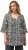Ulla Popken Geometric Print Trumpet Sleeve Tee Black - Tryckta T-shirts för dam i stora storlekar - 