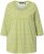 Ulla Popken Flower Print 3/4 Sleeve A-Line Tee Lime - Tryckta T-shirts för dam i stora storlekar - 