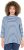 Ulla Popken Striped 3/4 Sleeve Turtleneck Tee Light Blue - Tryckta T-shirts för dam i stora storlekar - 