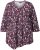Ulla Popken Asymmetric Cowboy Boot Print Tee Dark Ruby - Tryckta T-shirts för dam i stora storlekar - 