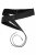 Ulla Popken Soft Leather Tie Belt Black - Plus size-bälten för dam - 