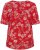 Kaffe Curve Ami Short Sleeve Blouse Printed Poppy Red - Blusar & tunikor - 