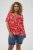 Kaffe Curve Ami Short Sleeve Blouse Printed Poppy Red - Blusar & tunikor - 