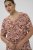 Kaffe Curve Ami Short Sleeve Blouse Printed Henna Brown - Blusar & tunikor - 