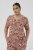 Kaffe Curve Ami Short Sleeve Blouse Printed Henna Brown - Blusar & tunikor - 