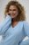 Kaffe Curve Jilanda V-Neck Pullover Blue - Tröjor & stickat - 