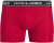 Jack & Jones Hector Solid Trunks 3-Pack Navy/Red/Grey - Boxershorts - Boxershorts för herrar i stora storlekar