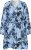 Kaffe Curve Aliana Dress Blue Flower Animal - Midiklänningar - 