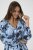 Kaffe Curve Aliana Dress Blue Flower Animal - Midiklänningar - 