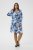 Kaffe Curve Aliana Dress Blue Flower Animal - Midiklänningar - 