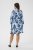 Kaffe Curve Aliana Dress Blue Flower Animal - Midiklänningar - 
