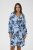 Kaffe Curve Aliana Dress Blue Flower Animal - Midiklänningar - 