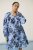 Kaffe Curve Aliana Dress Blue Flower Animal - Midiklänningar - 