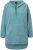 Ulla Popken Teddy Fleece Hooded Zip Neck Sweatshirt Ice Green - Collegetröjor & hoodies - 