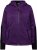 Ulla Popken Contrast Inserts Sweater Knit Hoodie Dark Plum - Ulla Popken - 