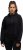 Ulla Popken Ribbed Inset Zip Collar Hoodie Black - Collegetröjor & hoodies - 