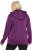 Ulla Popken Sweater Knit Fleece Hoodie Aubergine - Collegetröjor & hoodies - 
