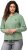 Ulla Popken Drawstring Hem Zip-Up Hoodie Light Green - Collegetröjor & hoodies - 
