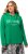 Ulla Popken City Name Graphic Hoodie Emerald Green - Collegetröjor & hoodies - 