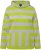 Ulla Popken Mixed Stripe Long Sleeve Hoodie Apple Green - Collegetröjor & hoodies - 