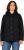 Ulla Popken Cable Knit Long Sleeve Hoodie Black - Collegetröjor & hoodies - 