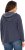 Ulla Popken Open Edged Long Sleeve V-Neck Hoodie Navy - Collegetröjor & hoodies - 