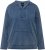 Ulla Popken Raw Hem Long Sleeve Hoodie Night Blue - Collegetröjor & hoodies - 
