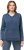 Ulla Popken Raw Hem Long Sleeve Hoodie Night Blue - Collegetröjor & hoodies - 